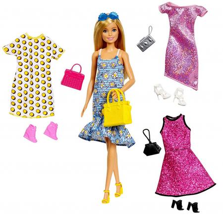 Boneca barbie com roupa de verão da moda
