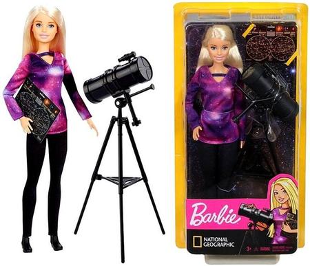 Conjunto Boneca Barbie Menina Loira Profissões Quero Ser Astrofísica -  National Geographic - Mattel - Boneca Barbie - Magazine Luiza