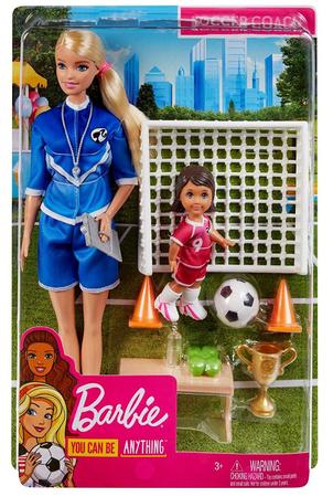 Conjunto Boneca Barbie Profissões Esportes Quero Ser Professora Futebol  Loira Mini Boneca - Mattel - Boneca Barbie - Magazine Luiza