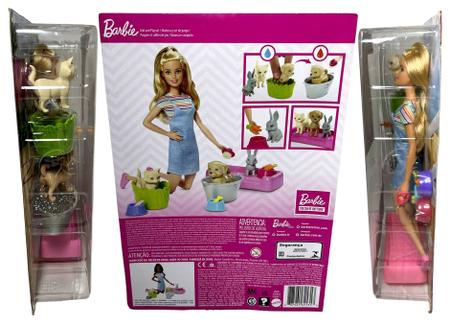 Conjunto Boneca Menina Barbie Loira Articulada - Salão De Manicure -  Acompanha Pet Filhote Cachorro E Acessórios De Spa Pedicure - Mattel -  Boneca Barbie - Magazine Luiza