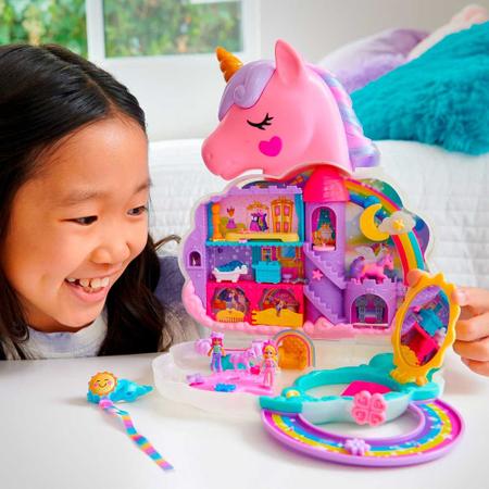 Polly Pocket Conjunto Brinquedo Salão De Unicórnio Arco-íris :  : Brinquedos e Jogos