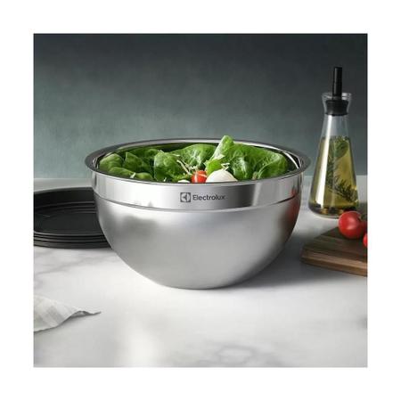 Imagem de Conjunto Bowls de Inox Electrolux com Tampa Plástica 3 Peças