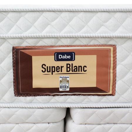 Imagem de Conjunto Box Baú Frontal Queen Size Cosmopolita Branco com Colchão Dabe Super Blanc - Molas Ensacadas - 158x198