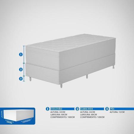 Imagem de Conjunto Box Mola Prodormir Specialy Comfort Solteiro 88x48