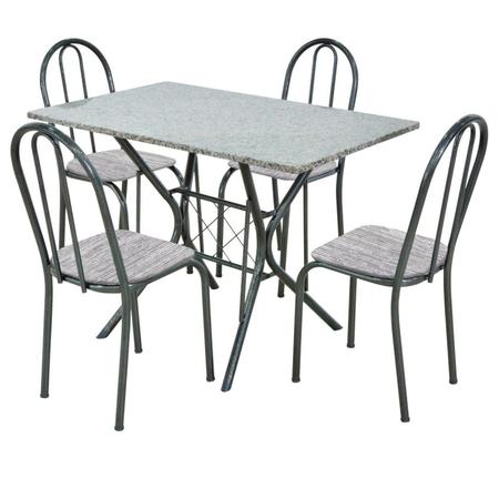 Imagem de Conjunto Bruna Mesa Tampo Granito com 4 Cadeiras Atefamol