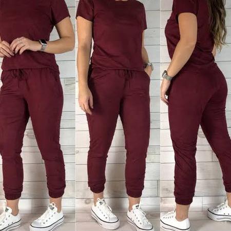 Conjunto camurça hot sale calça e blusa