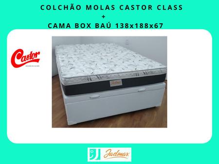 Imagem de Conjunto Cama Box Baú Casal + Colchão Castor Molas Class 138x188x67