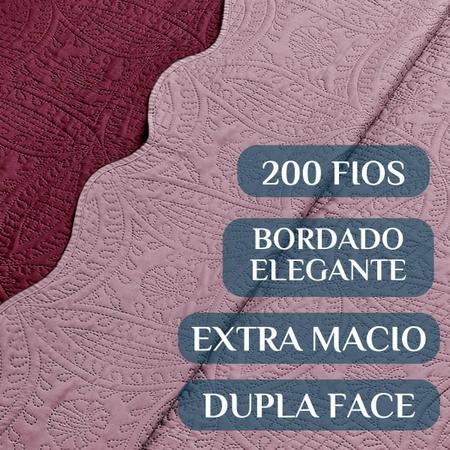 Imagem de Conjunto Cama Casal Queen Size Glamour Bordada Dupla Face 03