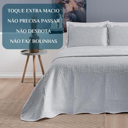 Imagem de Conjunto Cama Casal Queen Size Glamour Bordada Dupla Face 03