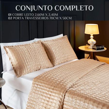 Imagem de Conjunto Cama Casal Queen Size Romantic Bordado Exclusivo