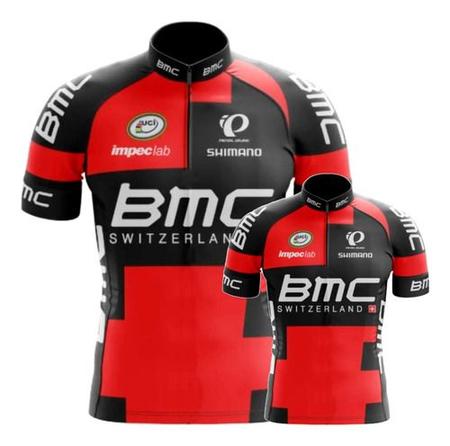 Imagem de Conjunto Camisa Ciclismo BMC Pai E Filho Esportiva Uv Mtb