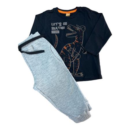 Imagem de conjunto camiseta ML e calça moletom up baby dinossauro