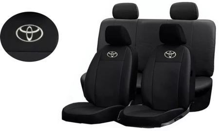 Imagem de Conjunto Capas de Couro Toyota Hilux 2007 + Capa de Volante + Chaveiro Toyota