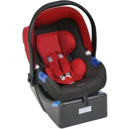 Imagem de Conjunto Carrinho de Bebê Ecco Vermelho Travel System com Bebê Conforto Touring e Base para Auto - Burigotto FAZAMAR
