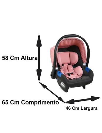 Imagem de Conjunto Carro Ecco Cz Rosa Com Bebê Conforto - Burigotto