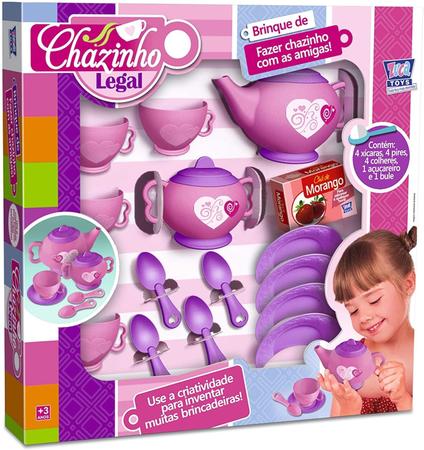 Kit Chazinho Legal Infantil 15 Peças Presente Brinquedo Menina 7683 Zuca  Toys - Jogo de Chá Infantil - Magazine Luiza