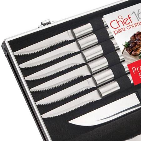 Imagem de Conjunto Chef Inox para Churrasco Prepara  Serve Euro Home 16 peças
