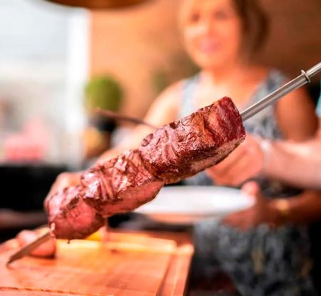 Imagem de Conjunto Churrasco 2 Peças - Com Chaira Amolador E Faca 