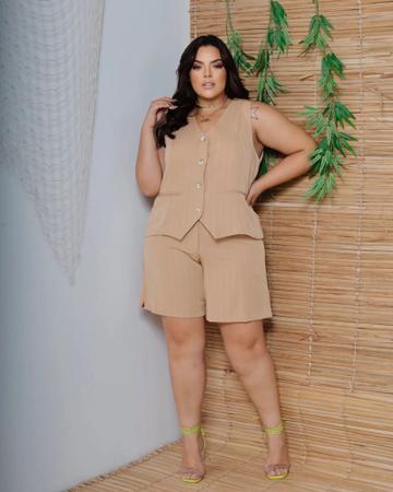 Conjunto short e colete plus sale size