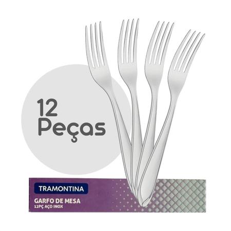 Garfo de Mesa Tramontina Laguna em Aço Inox de Qualidade em Promoção