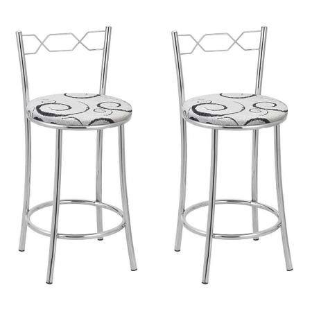 Imagem de Conjunto com 2 Banquetas Alicante II Branco 71 cm