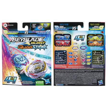 Conjunto com 2 BeyBlade Burst QuadStrike - Ambush Achilles A8 Vs Gambit  Dragon D8 - Hasbro - Pião de Batalha - Magazine Luiza