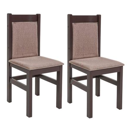 Imagem de Conjunto com 2 Cadeiras Ly Tabaco e Bege