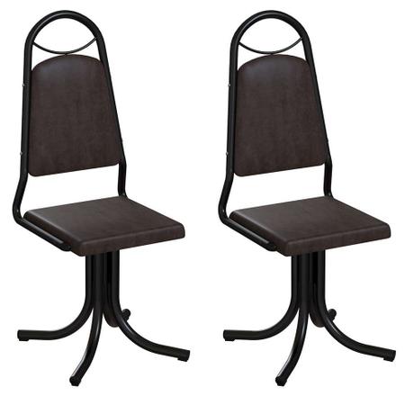 Imagem de Conjunto com 2 Cadeiras Sydney Tabaco e Preto