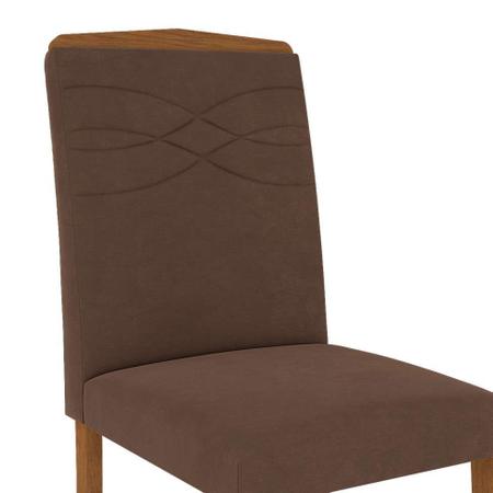 Imagem de Conjunto com 2 Cadeiras Vanessa Savana e Chocolate