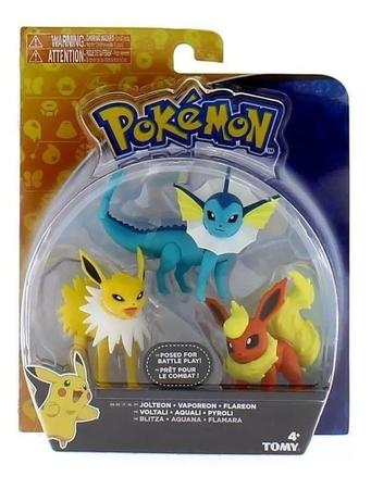 Conjunto Com 3 Pokemons Coleção Ash Boneco Brinquedo Pokemon em