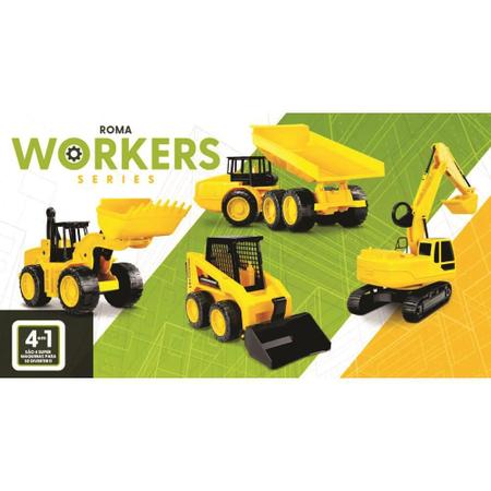 Imagem de Conjunto com 4 Máquinas Workers Séries Roma Brinquedos