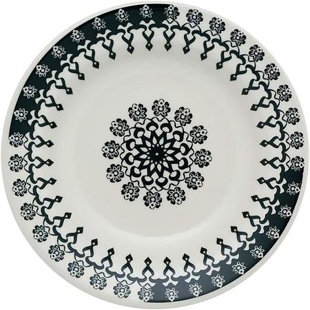 Imagem de Conjunto com 6 Pratos de Sobremesa Biona Donna Folk  jogo de pratos cerâmica 18cm 