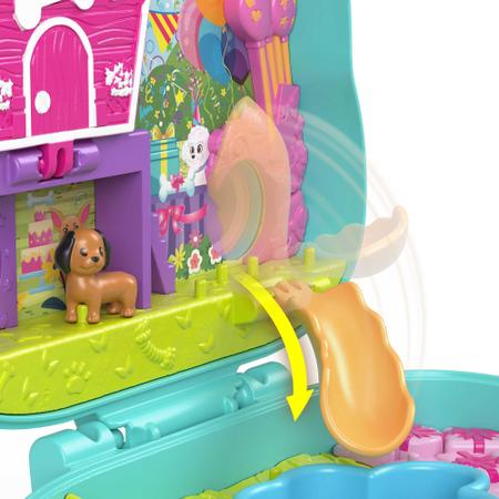 Conjunto compacto de brinquedos Polly Pocket Doggy Birthday Bash com 2  bonecas - Food Truck Infantil - Magazine Luiza