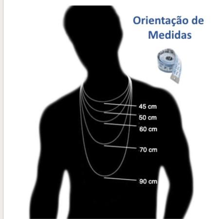 Imagem de Conjunto Cordão De Prata 70Cm Masculina Com Pulseira Grumet