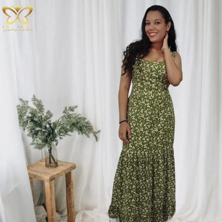 Saia longa cheap estampada com cropped