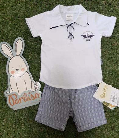 Conjunto Curto Luxo Paraiso Moda Bebe Menino Ver o Num 9748