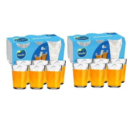 JOGO DE COPOS DE VIDRO NADIR FIGUEIREDO 265ml MODELO LAGUNA PARA ÁGUA SUCO  - Copos - Magazine Luiza