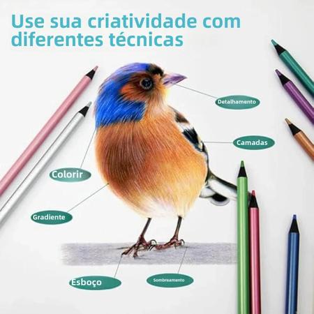 Imagem de Conjunto de 12 Lápis de Cor Metálicos para Desenho, Esboço e Pintura DIY