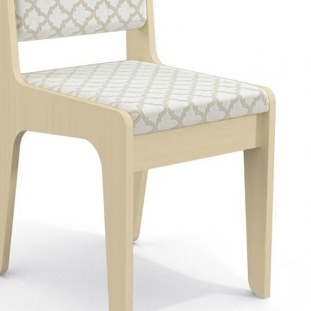 Imagem de Conjunto de 2 Cadeiras de Madeira Pine CAD103 Kappesberg Linho Bege Folha de Plátano
