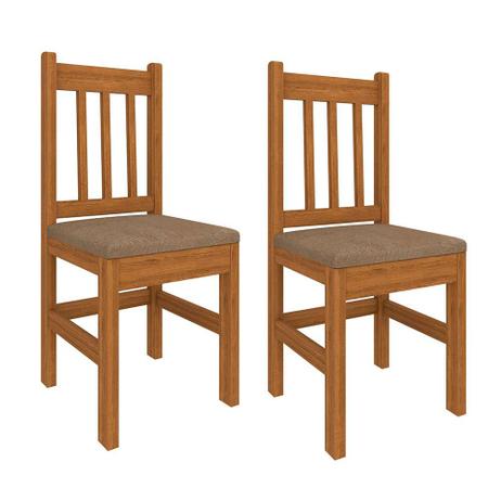 Imagem de Conjunto de 2 Cadeiras Mily Suede Canela