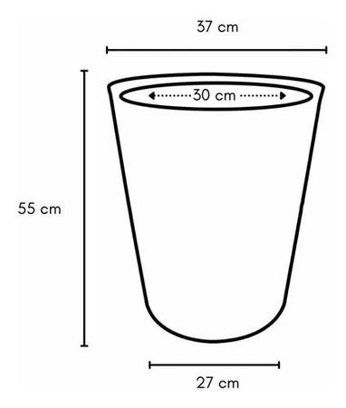 Imagem de Conjunto De 2 Vasos De Planta Grande Decorativo Para Jardim