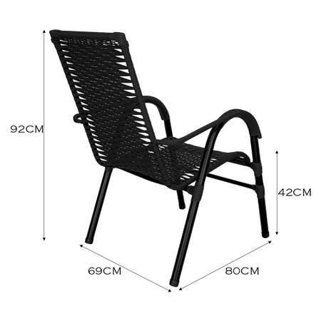 Imagem de Conjunto de 4 Cadeiras Bela de Aço Carbono e Fibra Sintética