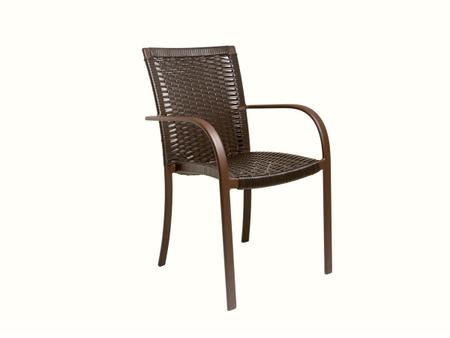 Imagem de Conjunto de 4 Cadeiras e Mesa com Ombrelone em Alumínio para Área, Piscina, Edícula