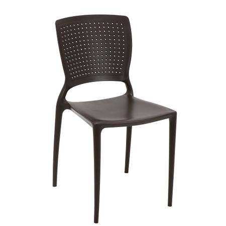 Imagem de Conjunto de 4 Cadeiras Plásticas Tramontina Safira Marrom