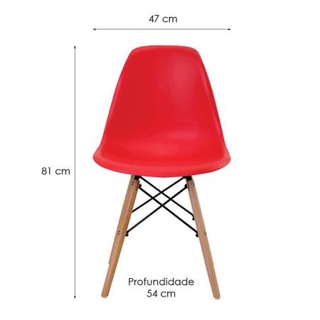Imagem de Conjunto de 6 Cadeiras Eiffel Vermelha