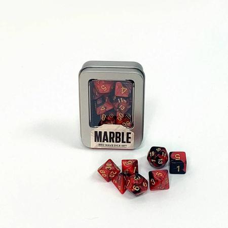 Dados para RPG Linha Black - Conjunto com 7 peças