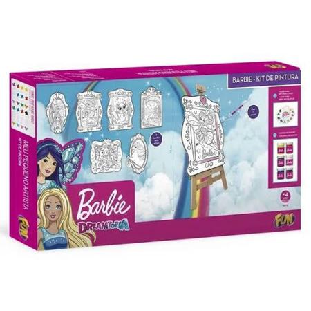 Conjunto de Artes - Painel e Acessórios - Barbie Princesas - Fun