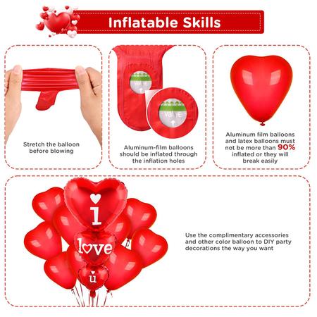 Imagem de Conjunto de balões GAGAKU para o Dia dos Namorados I LOVE YOU Decoração