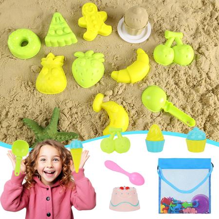 Conjunto de brinquedos de praia AMOR PRESENT Fruit 45 unidades com balde dobrável Imagem de Conjunto de brinquedos de praia AMOR PRESENT Fruit 45 unidades com balde dobrável