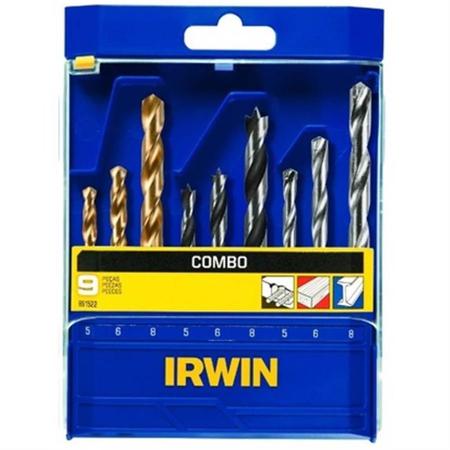 Imagem de Conjunto de Brocas Para Metal, Madeira e Concreto 9 Peças - 891522 - IRWIN